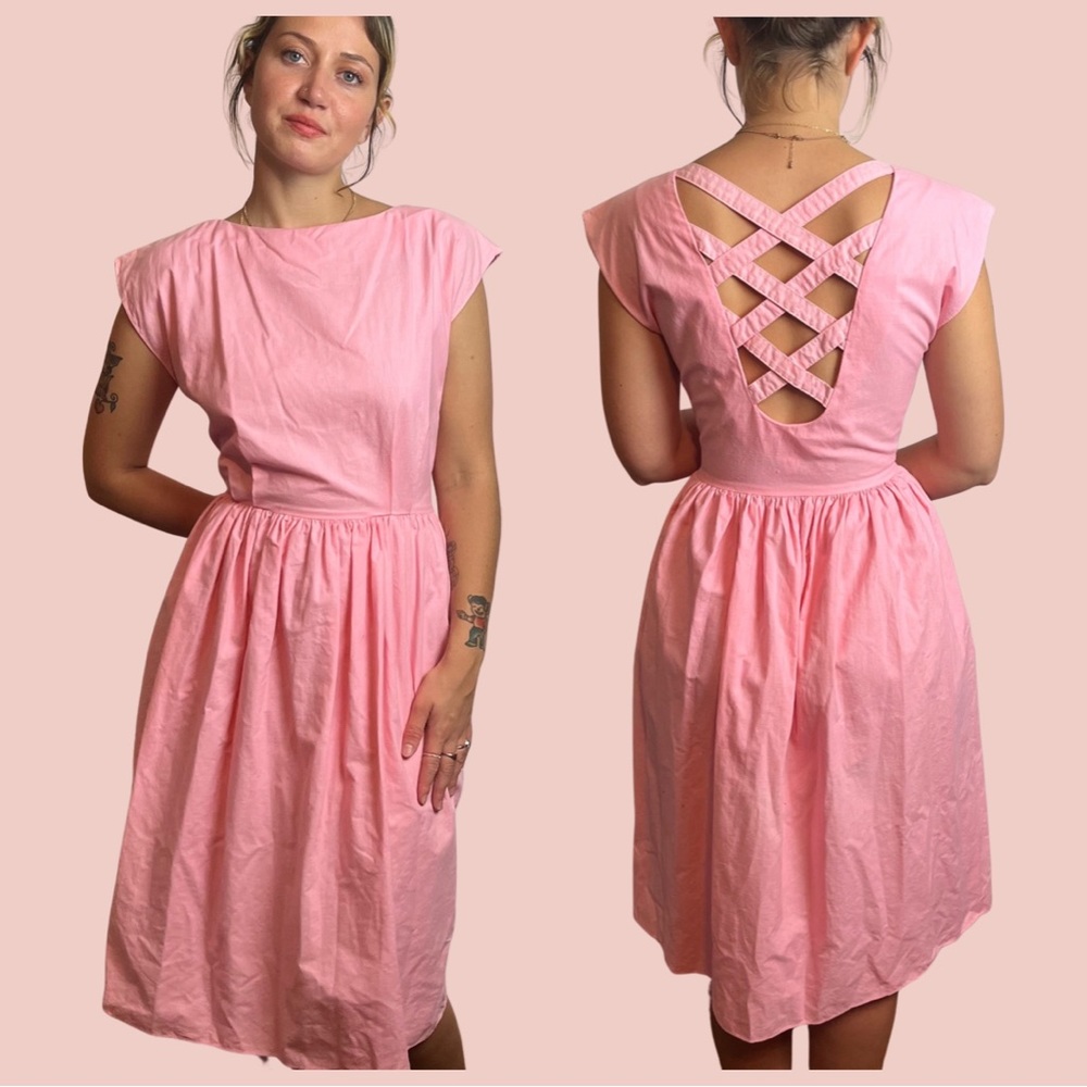 Vintage pink cotton dress